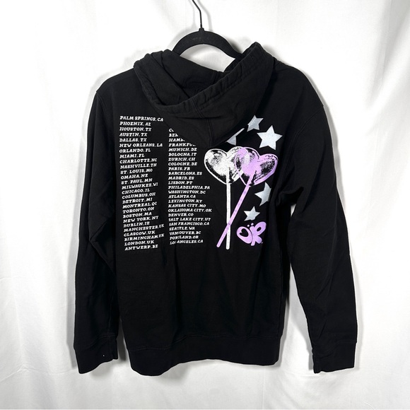 Olivia Rodrigo GUTS Tour Merch Hoodie Black Purple Graphic Spill Ur Guts Small - Picture 9 of 12